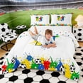 thumbnail image 3 of Erosebridal Splash Soccer Letter H Full Size Comforter Sets, Sport Bedding Sets for Boys and Girls, Polka Dots Reversible 3-Piece, 1 Comforter and 2 Pillowcases, 3 of 6