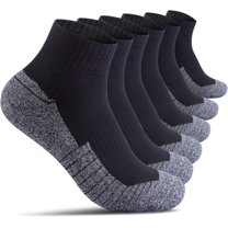 CAILDANL Begrily Cotton Socks for Men Low Cut, Max Cushion Thick Athletic Ankle Mens Sock for Hiking Running Sport Work 6 Pack