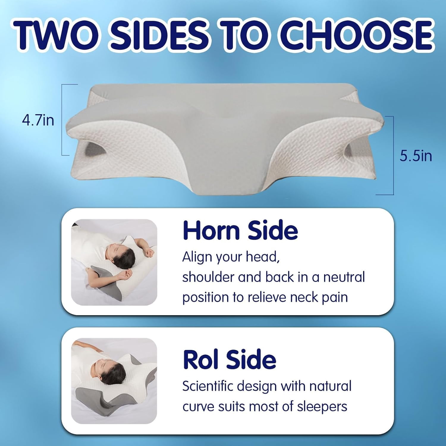 Skelda Premium Relief Pillow - 2026 Skelda Pillow, Ergonomic Memory Foam Pillows for Neck and Shoulder Pain Relief, Armrest Support for Side, Back & Stomach Sleepers (Black)