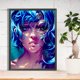 thumbnail image 1 of Cuadros Decorativos Diamond Painting 5D DIY Taladro redondo completo Niño de pelo en el agua Decoración para el hogar Azul DQrwqpou  embutido en tela, 1 of 7
