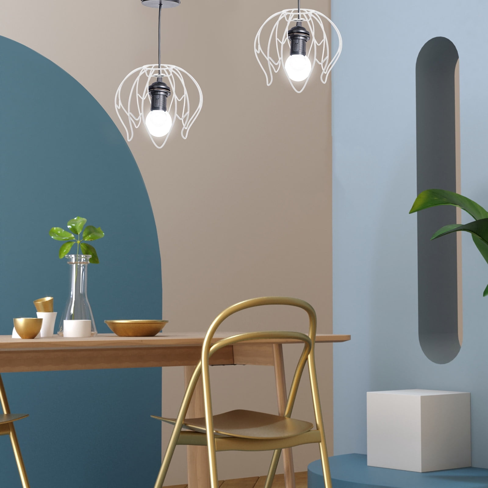 Zoyueyie Lamp Bulb Wire Frame DIY Lampshade Frame Sturdy Metal Lampshade Ring Ceiling Lamp Shade Frame