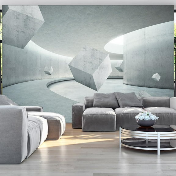 Tiptophomedecor 3D Illusion Wallpaper Wall Mural - Geometry Of The Cube