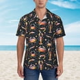 thumbnail image 2 of Fuzoiu Various Crustaceans Print Hawaiian Shirt for Men, Summer Beach Casual Short Sleeve Button Down Shirts, Men’s Beach Summer Shirts with Pocket,X-Large, 2 of 7
