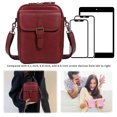 thumbnail image 4 of PU Leather Small Crossbody Cell Phone Bag with Adjustable Removable Strap Zipper Shoulder Handbag Purse Cellphone Bag Wallet Purse for Women Men (Red), 4 of 10