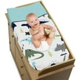 thumbnail image 3 of Sweet Jojo Designs Mod Dinosaur Blue and Green Changing Pad Cover, 3 of 6