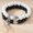 White And Black, variant on Hollow Cross Color Beaded Bracelet