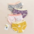 thumbnail image 4 of XBASW 2-9 Years Kids Girls' Soft Underwear Baby Cotton Breathable Briefs Comfort Print Briefs Toddler Undies Triangle Shorts Pack of 4, 4 of 7