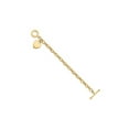 thumbnail image 2 of 14K Yellow Gold Toggle Heart Tag Charm Link Bracelet, 2 of 4