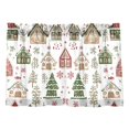 thumbnail image 7 of Yayeee Kitchen Curtains Tier Pair Light Filtering 27"x36" Rod Pocket Short Cafe Window Panel, Brown Christmas House, 7 of 7