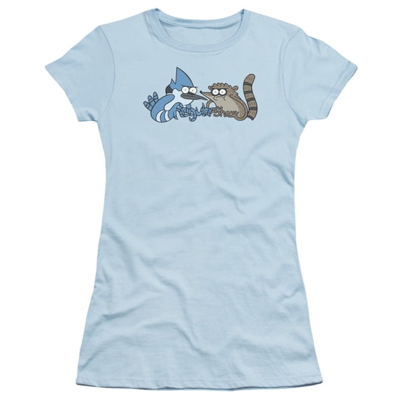 The Regular Show Tattoo Art S/S Junior Women's T-Shirt Sheer Light Blue