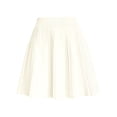 thumbnail image 3 of Rove Studio Women's High Waist Knit Pleated Mini Skirt, Soft Stretch A-Line Flowy Skirt, Casual Elegant Skirts for Women WhiteOne Size, 3 of 3