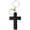 Black #001, variant on Christian Cross Keychain Handmade, Soft Woven Bohemian Macrame Key Ring, Religious Cross Key Charm for Car Keys Bag Purse Decor, Gift for Women Men Easter Baptism