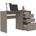 thumbnail image 6 of TUHOME Dublin Three Drawer Computer Desk Engineered Wood Desks in  Gray, 6 of 7