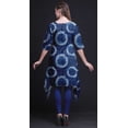 thumbnail image 4 of Bimba Kurti Asymétrique Imprimée Shibori Bleu Teinture sur Nœuds pour Femmes Robe d'Été Indienne Tunique Moyen, 4 of 6