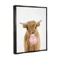 thumbnail image 3 of Stupell Industries Highland Cattle Bubblegum Animals & Insects Painting Black Floater Framed Art Print Wall Art, 25 x 31, 3 of 9