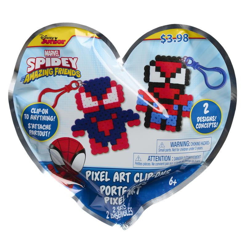 Marvel Spidey and His Amazing Friends Pixel Art Clip-Ons 2-Pack