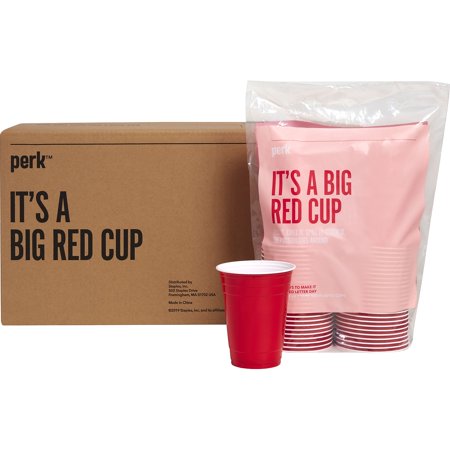 Perk Plastic Cold Cup 16 Oz. Red PK54359CT