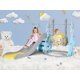 thumbnail image 1 of Juego de tobogán y columpio 4 en 1 para niños de 18 a 36 meses para interiores y exteriores con aro  multicolor, 1 of 7