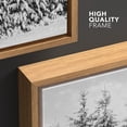 thumbnail image 4 of wall26 Framed Canvas Print Wall Art Snow Covered Trees in The Winter Forest Floral Nature Photography Realism Expressive Dark Black and White for Living Room, Bedroom, Office - 16"x24" Natu, 4 of 5