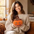 thumbnail image 7 of Btomtd Pumpkin Throw Pillows for Halloween, 8 Inch Decorative Cushion Ornament, Soft Plush Home Couch Pillows for Fall Holiday, Brown, 7 of 7