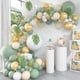 thumbnail image 2 of Arco de globos de cumpleaños verde oliva, 128 piezas Guirnalda de globos verde salvia Confeti de oro blanco Globo verde retro para fiesta de cumpleaños de niño, 2 of 4