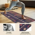thumbnail image 4 of Purple Boho Tribal Floral and Mandalas Pattern Hot Yoga Mat Towel Non Slip for Hot Yoga - Quick-Drying Yoga Mat Cover with 4 Corner Pockets with Travel Bag - Hot Yoga Towel Non Slip 74"x26", 4 of 6