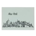 thumbnail image 1 of NYC Cutting Board, Simplistic Sketch of New York City Skyline Manhattan Bridge Lady Liberty, Decorative Tempered Glass Cutting and Serving Board, in 3 Sizes, by Ambesonne, 1 of 2