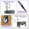 thumbnail image 2 of Collapsible Folding Wagon Utility Cart, Large Capacity Lightweight Utility Camping Wagon, All-Terrain Wheels, Compact Fold, Supports 220 lbs for Camping, Garden, Outdoor Sports,Grey, 2 of 14