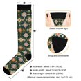 thumbnail image 3 of FORMRS Womens Knee High Socks Casual Long Thick Travel Daily Wear, 2 Pairs, Pink Geometric Flowers, 3 of 6