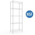 thumbnail image 3 of Ktaxon 5 Tier Layer 59"x21"x11.5" Storage Rack, Wire Shelving Adjustable Steel Storage Rack Organizer Kitchen, White, 3 of 9