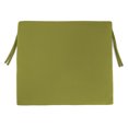 thumbnail image 2 of Jordan Manufacturing 17" x 19" Veranda Kiwi Green Solid Rectangular Outdoor Chair Pad Seat Cushion with Ties (2 Pack), 2 of 11