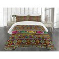 thumbnail image 3 of Ambesonne Colorful Quilted Bedspread Set 3 Pcs, Geometric Modern Tones, King Size, Multicolor, 3 of 5