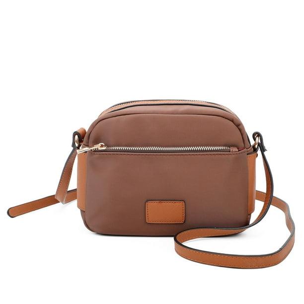 Fashion Cute Multi Pocket Crossbody Bag, Brown