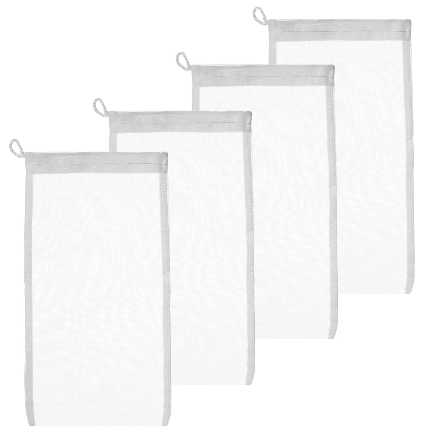 Extra Fine Mesh Media Filter Bags 5" by 9" 4 Pack with Drawstrings