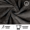 thumbnail image 2 of Casa Lino 8Pc Premium Bath Towel Set (2 Bath Towels, 4 Washcloths, 2 Hand Towels) - 100% Cotton, 400GSM & Ultra Absorbent (Smokey Grey), 2 of 6