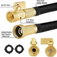 thumbnail image 5 of Expandable Garden Hose - 100 FT - with Multi Pattern Spray Nozzle – Durable, Flexible, Multipurpose (Black), 5 of 7