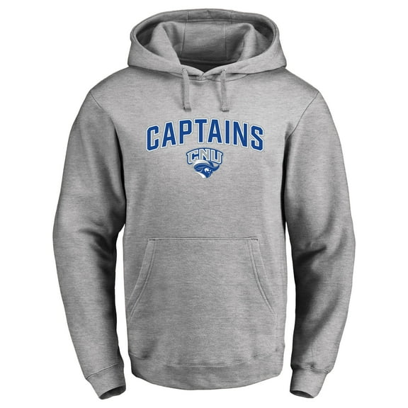 Men's Ash Christopher Newport Captains Proud Mascot Pullover Hoodie