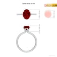 thumbnail image 5 of ANGARA Lab Grown 2 Ct Oval Ruby Hidden Halo Engagement Ring for Women in 14K White Gold (Size-9x7mm) | July Birthstone, Birthday, Anniversary, Jewelry Gift for Women | Lab-Grown Ruby Ring, 5 of 8