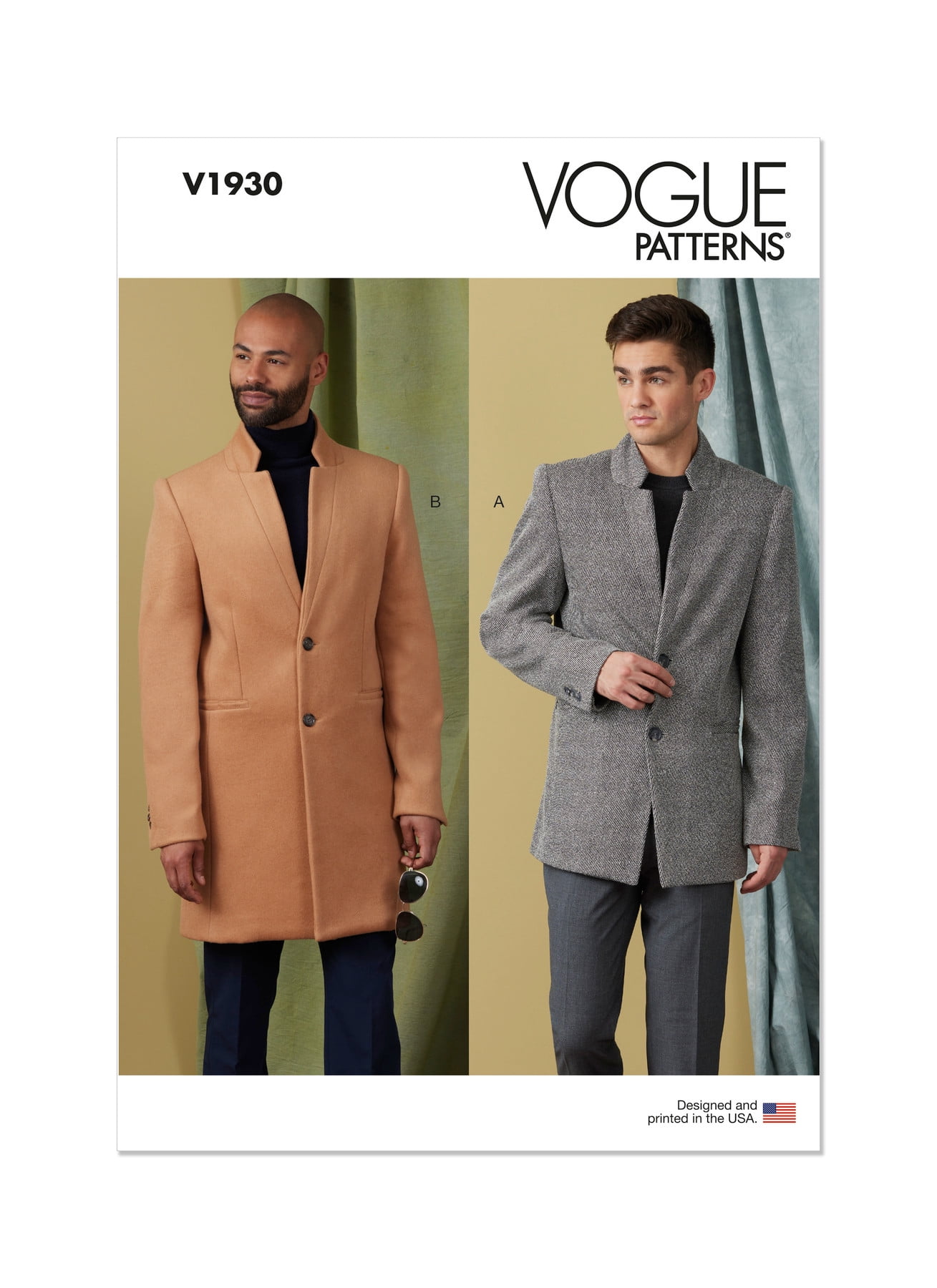 Vogue Sewing Pattern 1930 - Men's Coat, Size: MXX (40-42-44-46 ...