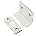 thumbnail image 2 of Nrmrqz L-Shaped Magnetic Cabinet Door Catch - 1 Pair Stainless Steel Sliding Wardrobe Door Magnet with Adhesive & Screws for Kitchen, Closet, Cupboard, RV (1.5-2mm Thin), 2 of 3