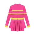 thumbnail image 6 of Zaldita Kids Girls Glitter Cheerleading Uniform Cheer Leader Outfits Sparkly Dance Dress Leotard Performance Dancewear Hot Pink 16, 6 of 7