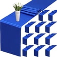 thumbnail image 1 of Qucyy Ensemble de Mariage 10 Pcs 12 x 108 Pouces Chemin de Table en Satin pour Décoration de Réception de Mariage - Bleu Royal Bleu Royal 12 x 108 Pouces, 1 of 5