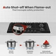 thumbnail image 7 of Gasland Chef 36 in. NG/LPG Convertible Gas Cooktop in Porcelain Enamel with 5-Burners, 7 of 7