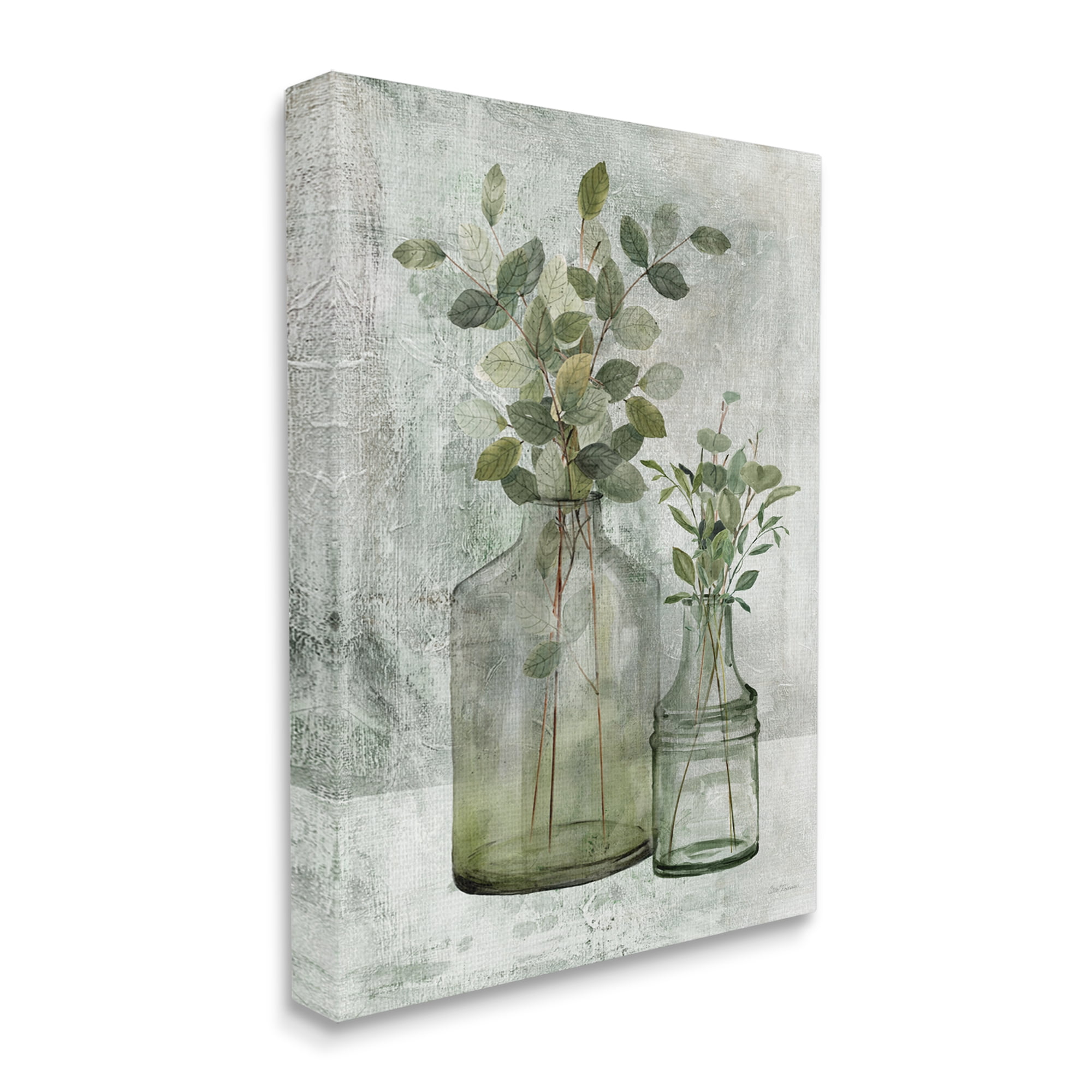 Stupell Industries Plant Botanical Bunches Country Vase Potted Plant Painting, 30 x 40, Design by Carol Robinson