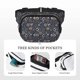 thumbnail image 5 of Fotbe Nautical Cangurera Cuadrada con Estampado de Doble Capa, Bolsa de Cintura Ajustable Mini para Hombres y Mujeres, 5 of 9