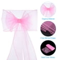 thumbnail image 4 of Uxcell 108 Inch Organza Chair Sashes Bow Sash Chiffon Ribbon Banquet Decoration Light Pink 25 Pack, 4 of 6