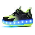 thumbnail image 4 of Kids Roller Skates Light up Shoes with Wheels Shoes LED USB Charging Roller Sneakers for Girls Boys Birthday Christmas Gift, 4 of 17