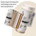 thumbnail image 4 of CUITING Tasse à Café Isolée avec Couvercle Réutilisable Tasse de Voyage Anti-Fuite avec Couvercle Étanche Gobelets à Café en Acier Inoxydable à Double Paroi (Beige 510ml/18oz), 4 of 9