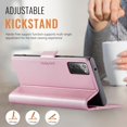 thumbnail image 5 of Decase Premium Magnetic Flip Wallet Case with RFID Blocking+Card Slots Durable TPU Shell Kickstand Phone Cover,Luxury PU Leather & TPU Material Shockproof Case for Samsung Galaxy Note 20,Rosegold, 5 of 11