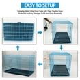 thumbnail image 5 of YRLLENSDAN,Dog Crates for medium Dogs,medium Dog Kennel Indoor,Collapsible Dog Crate,Crates for Dogs Indoor,Wire Dog Crates,36 Inch,Blue, 5 of 7